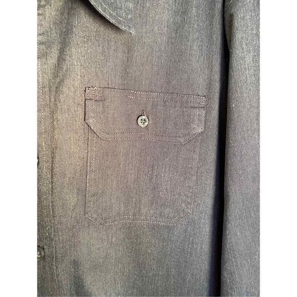 Wrangler men’s 12/denim Heather black button down shirt size 4X - Picture 5 of 6